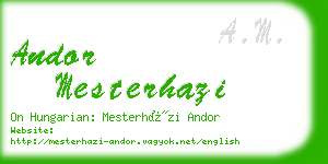 andor mesterhazi business card